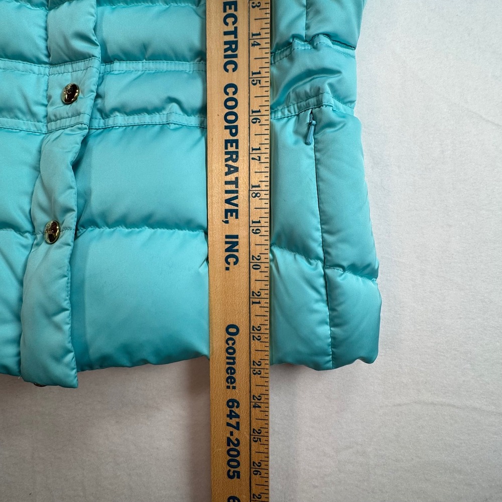 Lilly Pulitzer Turquoise Blue Quilted Duck Down Syd Puffer Vest Women Small - Picture 8 of 10